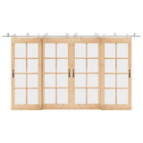 Vidaxx Schiebetürteile-Set 400 cm Edelstahl silberfarben