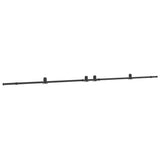 Vidaxxl Box mit Teilen für Schiebetür 427 cm Stahl schwarz