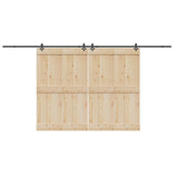 Vidaxxl Box mit Teilen für Schiebetür 427 cm Stahl schwarz