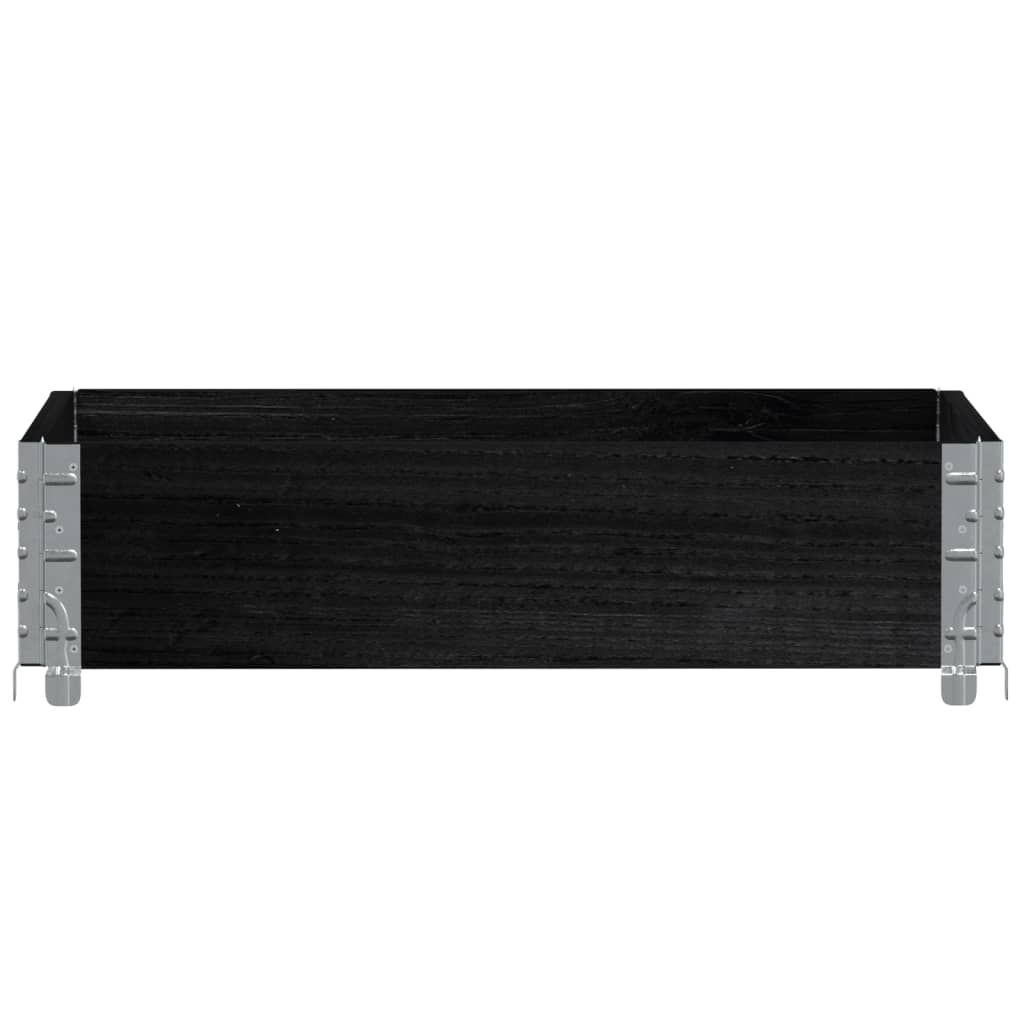 Vidaxx Palettenoberkante 80x60 cm massives Kiefernholz schwarz