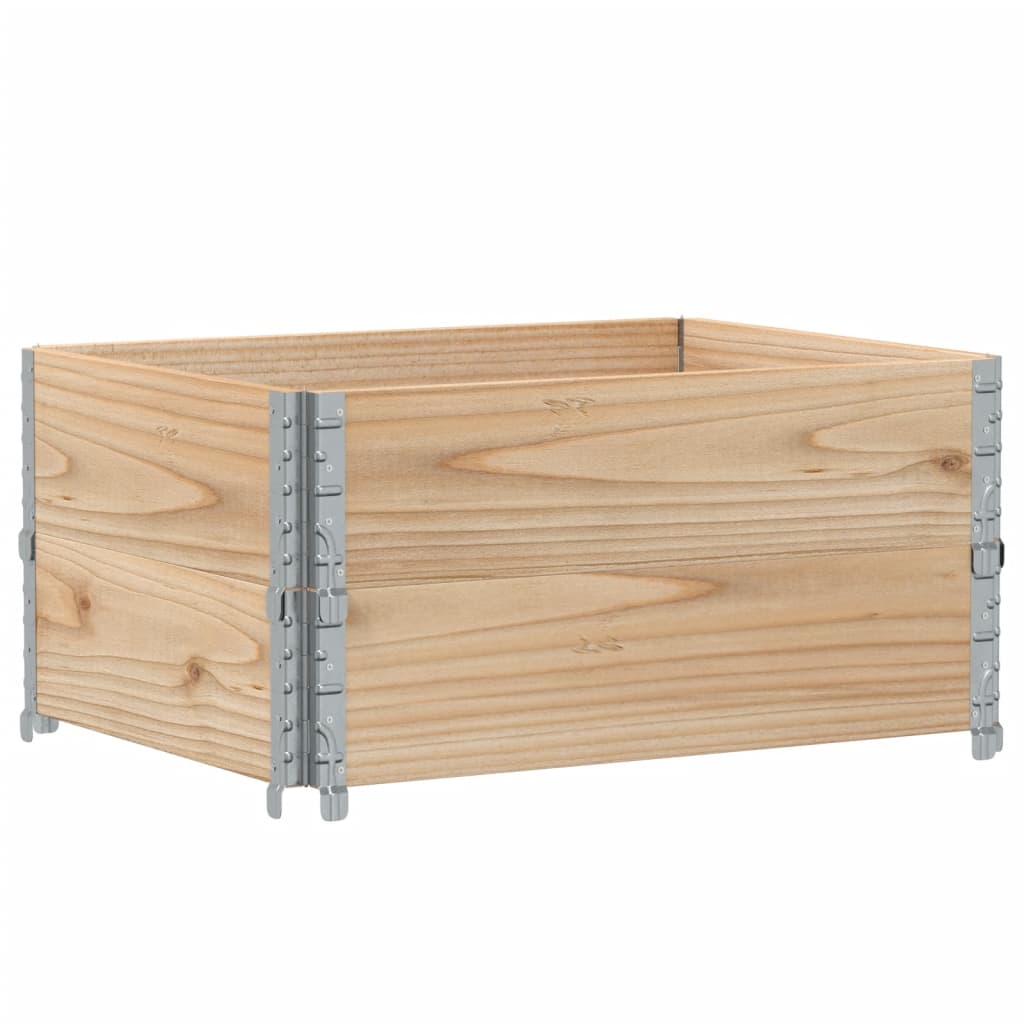 Vidaxx Palettenverlängerungen 2 Stück 80x60 cm massives Kiefernholz