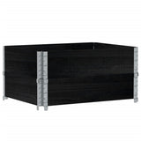 Vidaxx Palettenverlängerungen 2 Stk. 80x60 cm massives Kiefernholz schwarz