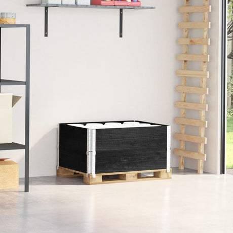 Vidaxx Palettenverlängerungen 2 Stk. 80x60 cm massives Kiefernholz schwarz
