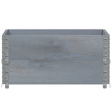 Vidaxx Palettenaufsatzrahmen 2 Stk. 80x60 cm massives Kiefernholz grau