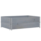 Vidaxx Palettenaufsatzrahmen 2 Stk. 120x80 cm massives Kiefernholz grau