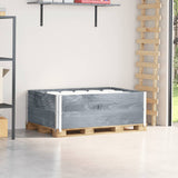 Vidaxx Palettenaufsatzrahmen 2 Stk. 120x80 cm massives Kiefernholz grau