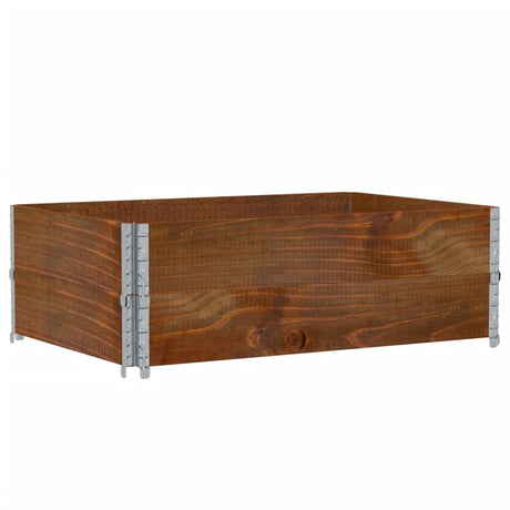 Vidaxx Palettenaufsatzrahmen 2 Stk. 120x80 cm massives Kiefernholz braun