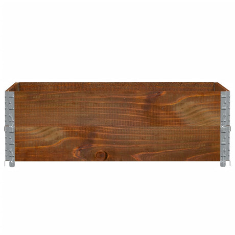 Vidaxx Palettenaufsatzrahmen 2 Stk. 120x80 cm massives Kiefernholz braun