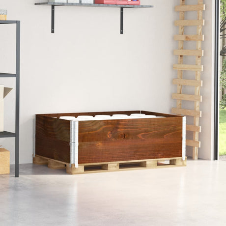 Vidaxx Palettenaufsatzrahmen 2 Stk. 120x80 cm massives Kiefernholz braun