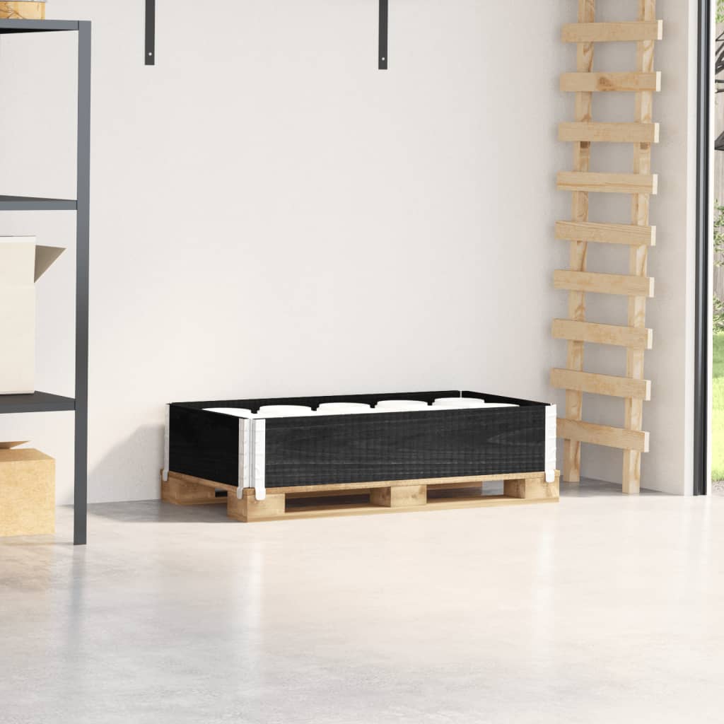 Vidaxx Palettenoberkante 100x50 cm massives Kiefernholz schwarz