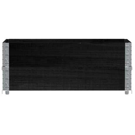 Vidaxx Palettenaufsatzrahmen 2 Stück 100x50 cm massives Kiefernholz schwarz