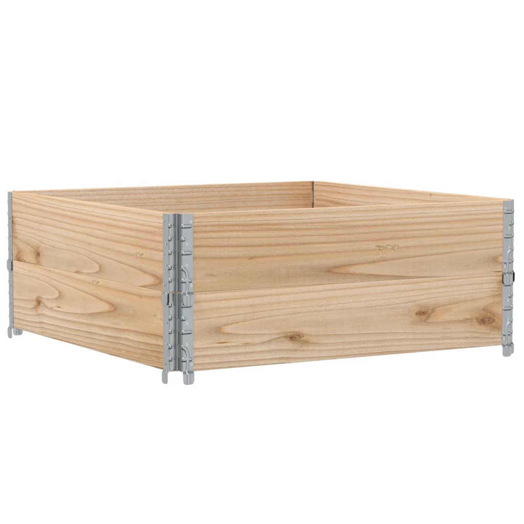 Vidaxx Palettenaufsatzrahmen 2 Stück 100x100 cm massives Kiefernholz