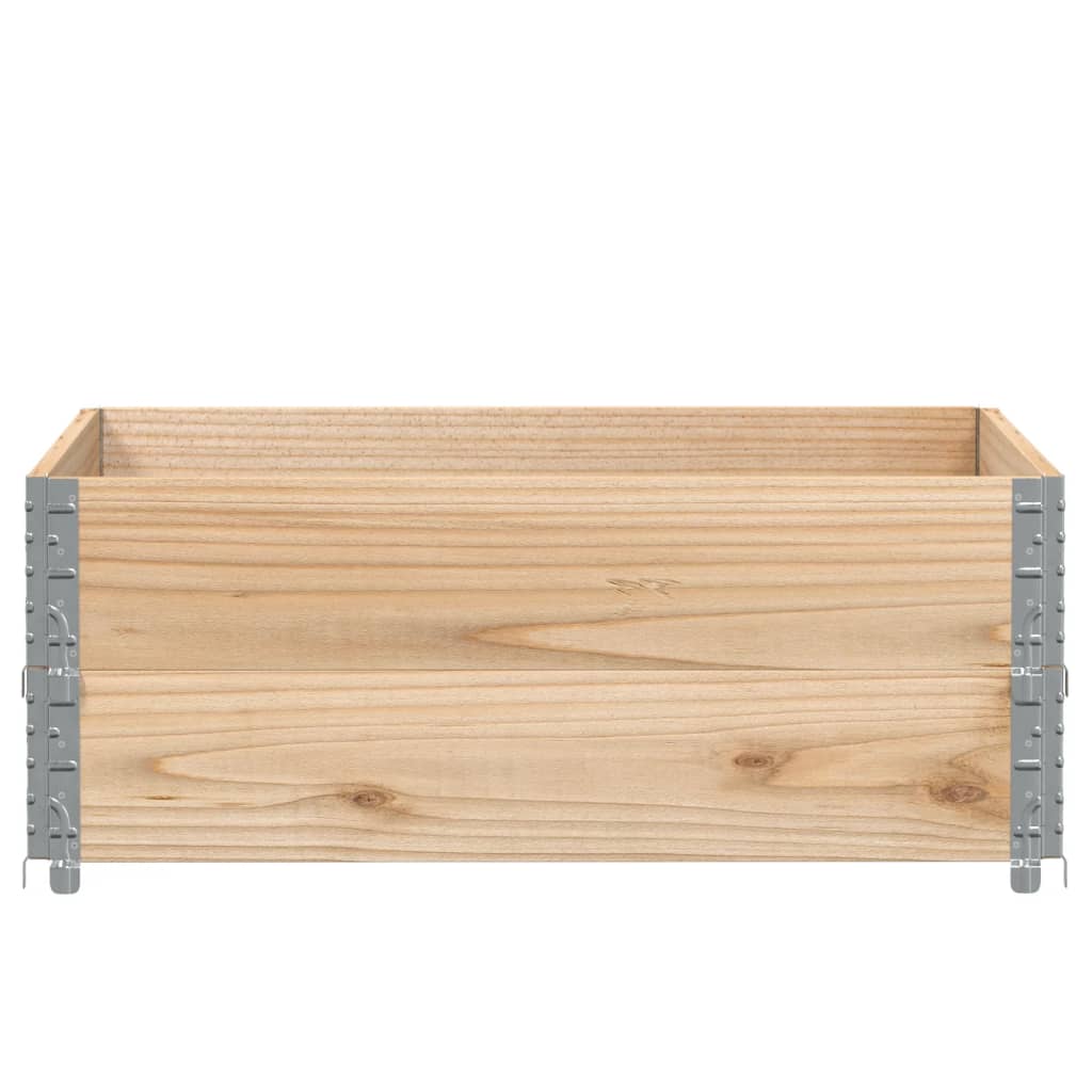 Vidaxx Palettenaufsatzrahmen 2 Stück 100x100 cm massives Kiefernholz