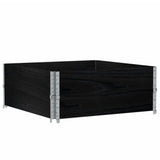 Vidaxx Palettenaufsatzrahmen 2 Stk. 100x100 cm massives Kiefernholz schwarz