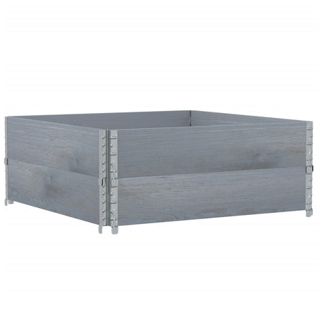 Vidaxx Palettenoberkanten 2 Stk. 100x100 cm massives Kiefernholz grau
