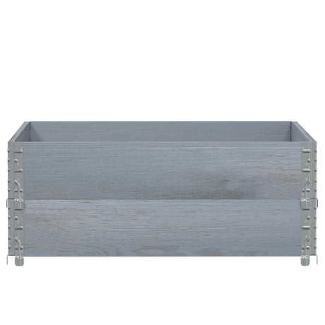 Vidaxx Palettenoberkanten 2 Stk. 100x100 cm massives Kiefernholz grau