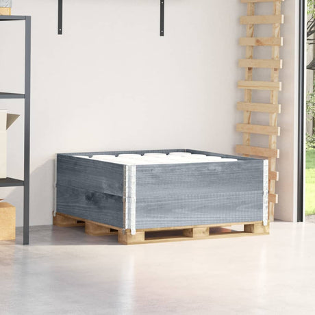 Vidaxx Palettenoberkanten 2 Stk. 100x100 cm massives Kiefernholz grau