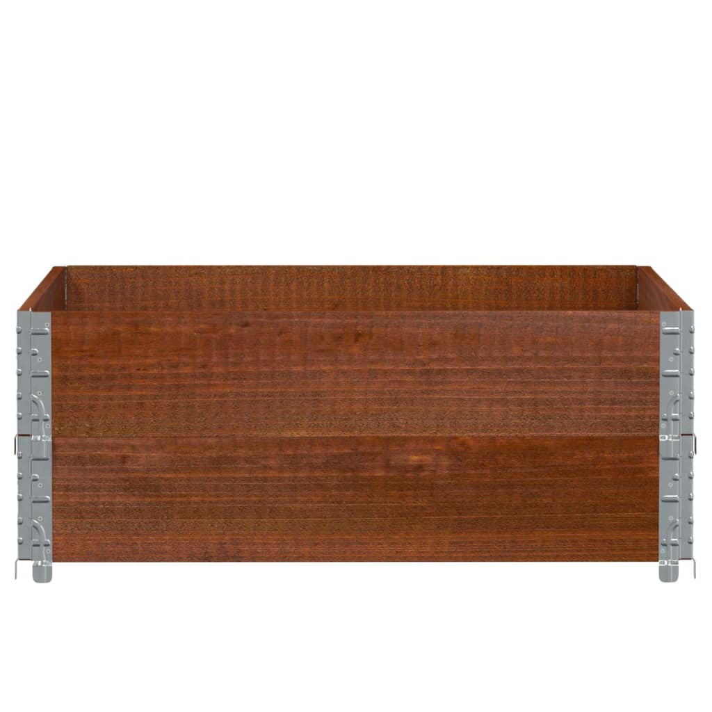 Vidaxx Palettenverlängerungen 2 Stk. 100x100 cm massives Kiefernholz braun