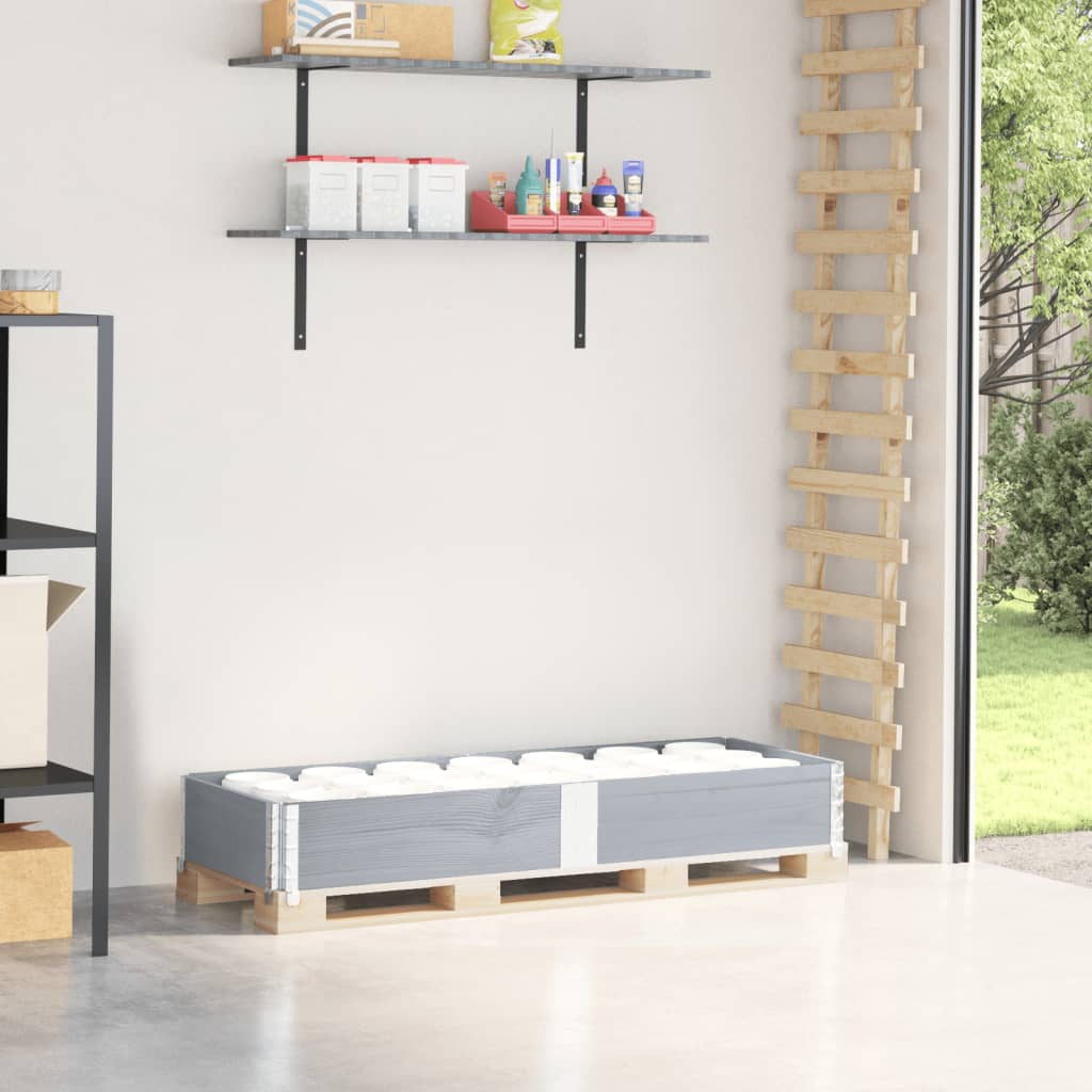 Vidaxx Palettenoberkante 150x50 cm massives Kiefernholz grau