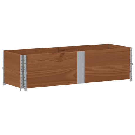 Vidaxx Palettenverlängerungen 2 Stk. 150x50 cm massives Kiefernholz braun