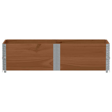 Vidaxx Palettenverlängerungen 2 Stk. 150x50 cm massives Kiefernholz braun