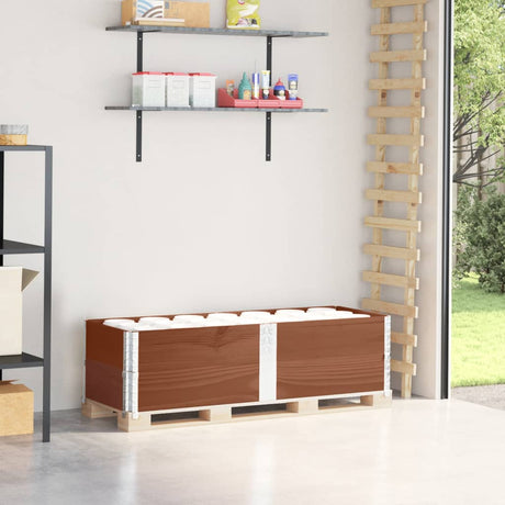 Vidaxx Palettenverlängerungen 2 Stk. 150x50 cm massives Kiefernholz braun