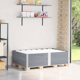 Vidaxx Palettenverlängerungen 2 Stk. 150x100 cm massives Kiefernholz grau