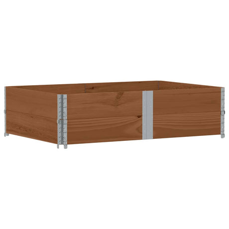 Vidaxx Palettenverlängerungen 2 Stk. 150x100 cm massives Kiefernholz braun