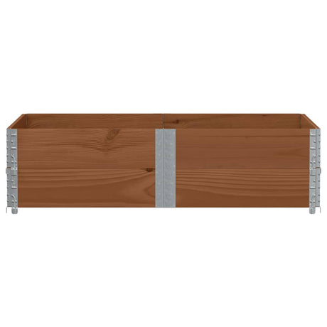 Vidaxx Palettenverlängerungen 2 Stk. 150x100 cm massives Kiefernholz braun