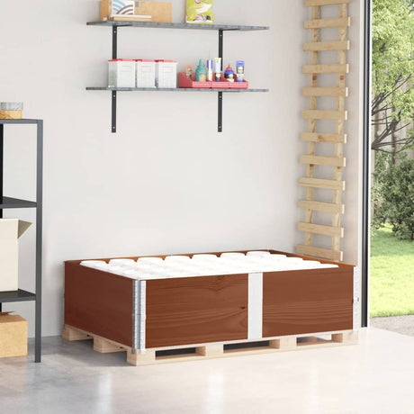 Vidaxx Palettenverlängerungen 2 Stk. 150x100 cm massives Kiefernholz braun