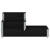 Vidaxx Hochkübel 3-lagig 120x80 cm massives Kiefernholz schwarz