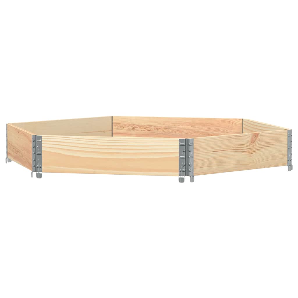 Vidaxx erhöhter Pflanzkasten sechseckig 160x160 cm aus massivem Kiefernholz