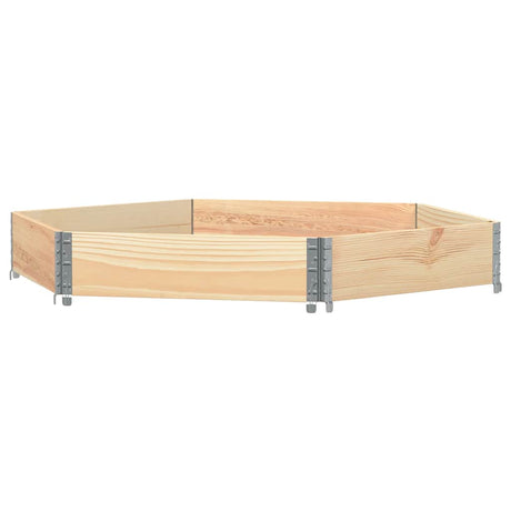 Vidaxx erhöhter Pflanzkasten sechseckig 160x160 cm aus massivem Kiefernholz