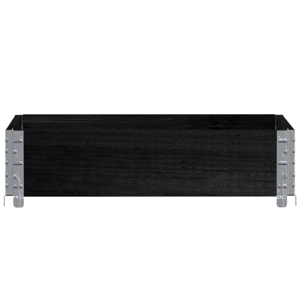 Vidaxx Pflanzgefäß 80x60 cm massives Kiefernholz schwarz