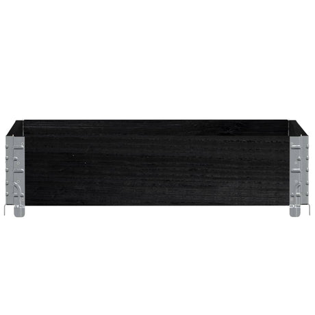 Vidaxx Pflanzgefäß 80x60 cm massives Kiefernholz schwarz