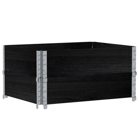 Vidaxx Pflanzgefäß 80x60 cm massives Kiefernholz schwarz