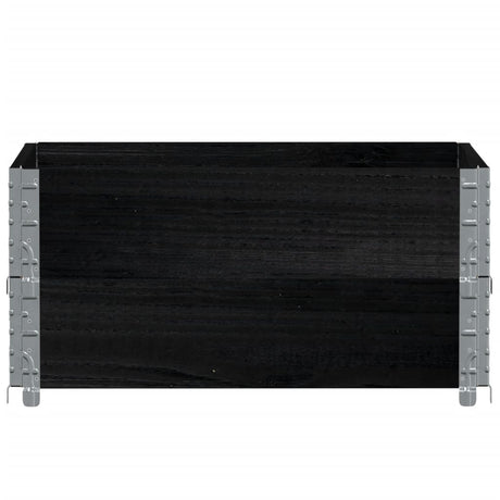 Vidaxx Pflanzgefäß 80x60 cm massives Kiefernholz schwarz