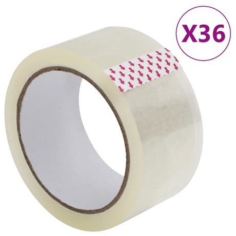 VidaXL Verpackungsband 36 Stück 48 mm x 66 m transparent