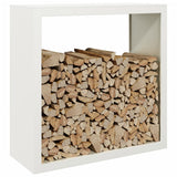 Vidaxx Kaminholzregal 100x40x100 cm Stahl weiß