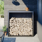 Vidaxx Kaminholzregal 100x40x100 cm Stahl Anthrazit