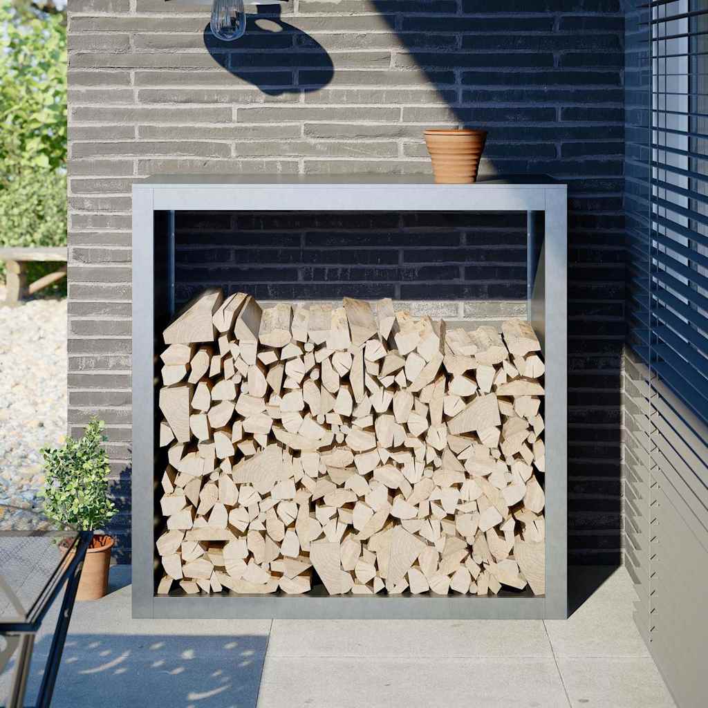 Vidaxx Brennholzregal 100x40x100 cm aus verzinktem Stahl