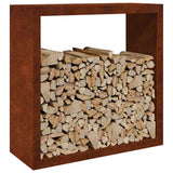 Vidaxx Kaminholzregal 100x40x100 cm wetterfester Stahl