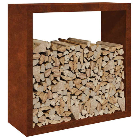 Vidaxx Kaminholzregal 100x40x100 cm wetterfester Stahl