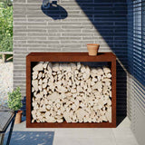 Vidaxx Kaminholzregal 100x40x80 cm wetterfester Stahl