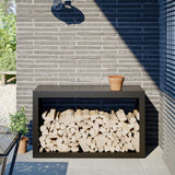 Vidaxx Kaminholzregal 100x40x60 cm Stahl schwarz
