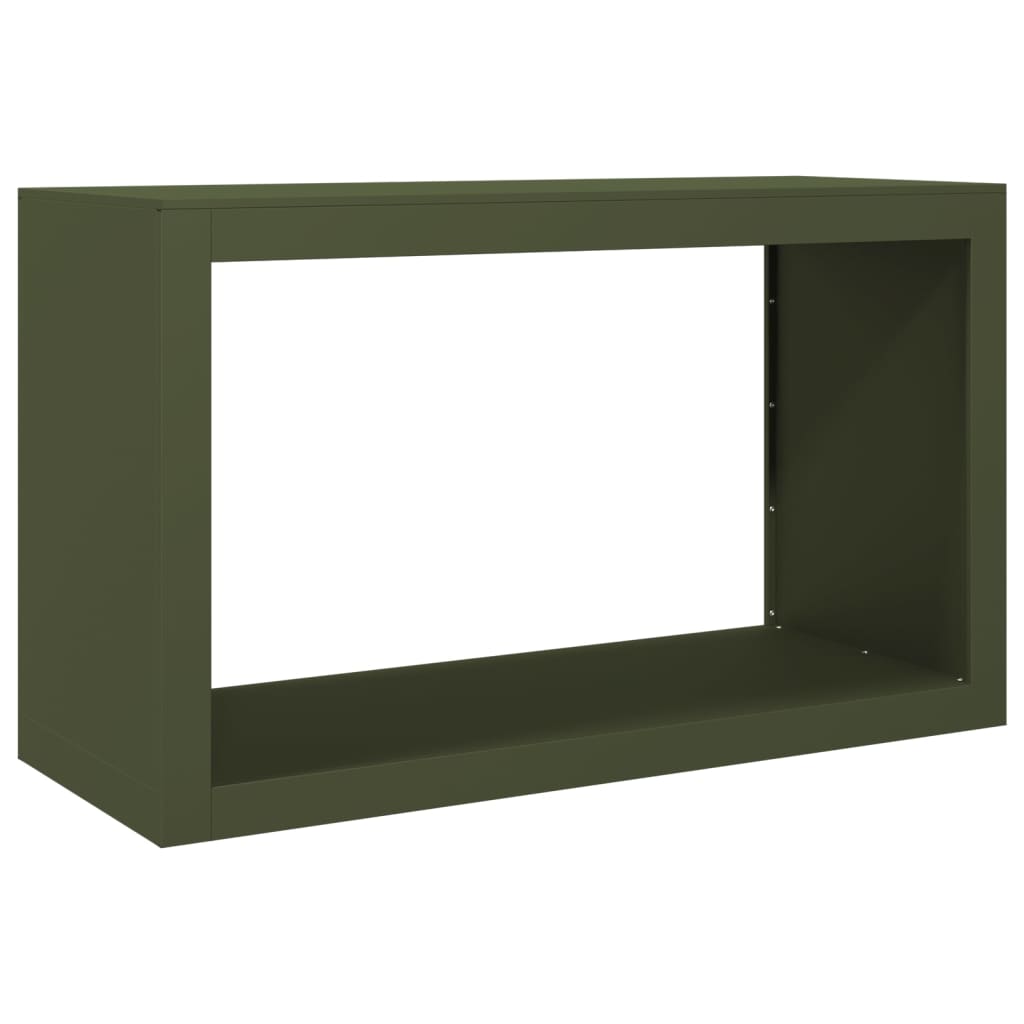 Vidaxx Brennholzregal 100x40x60 cm Stahl grün