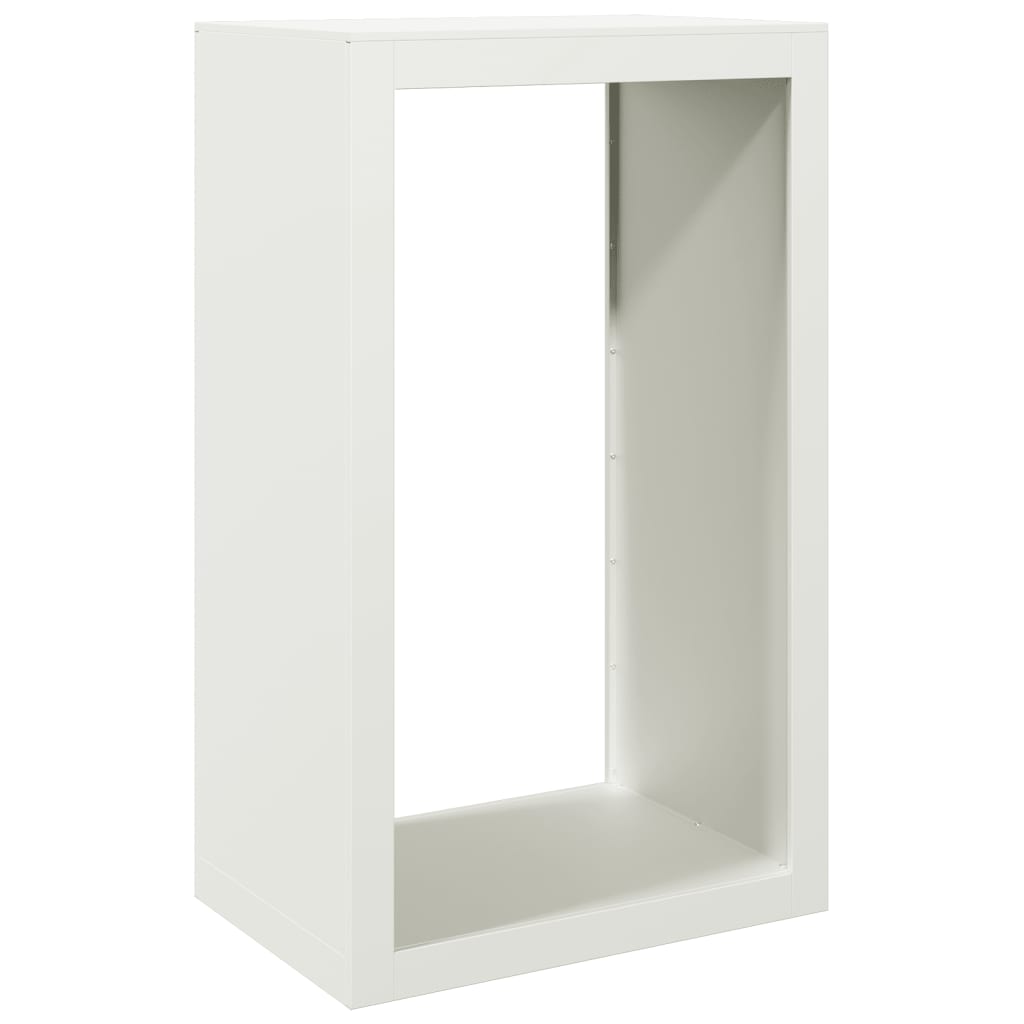 Vidaxx Kaminholzregal 60x40x100 cm Stahl weiß