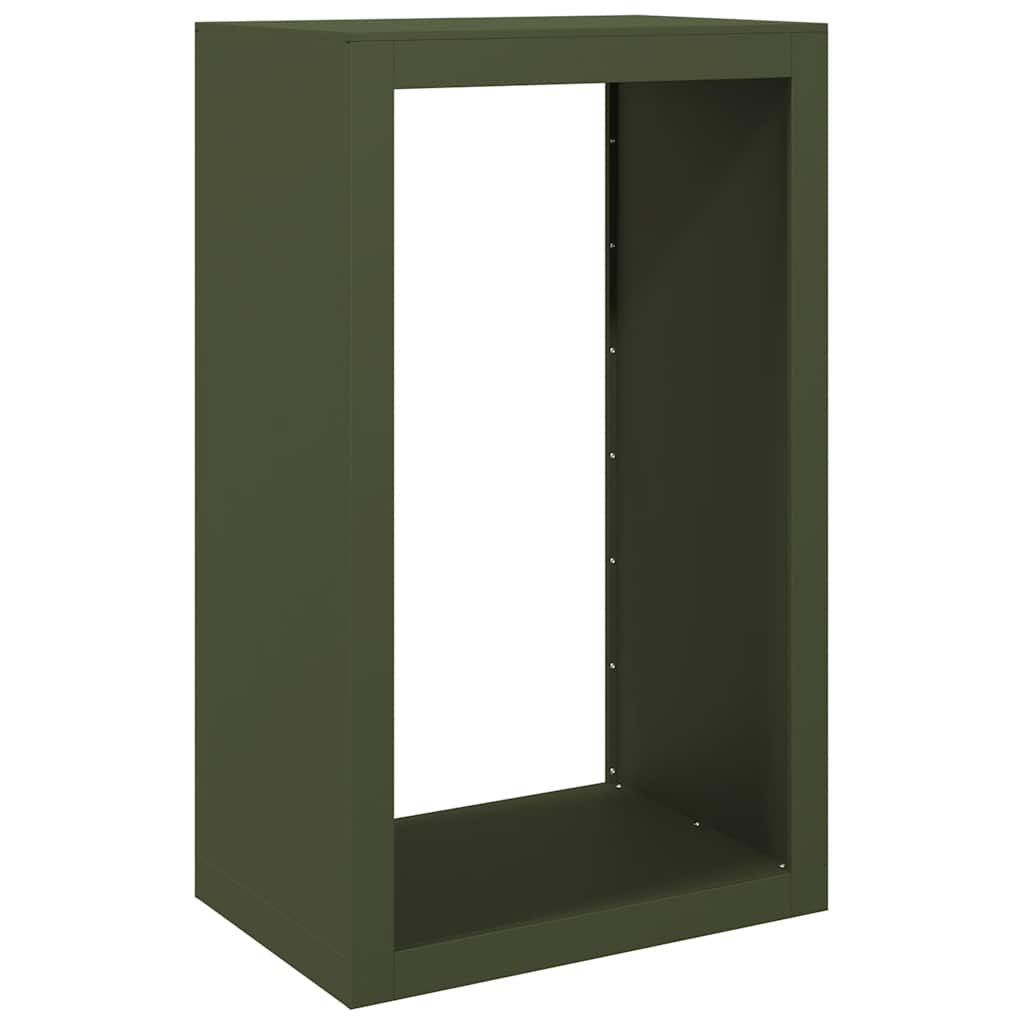 Vidaxx Kaminholzregal 60x40x100 cm Stahl grün