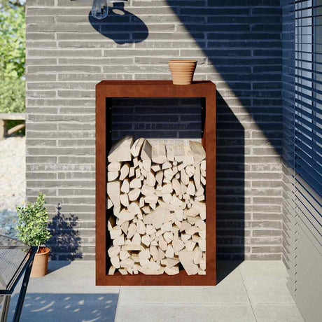 Vidaxx Kaminholzregal 60x40x100 cm wetterfester Stahl