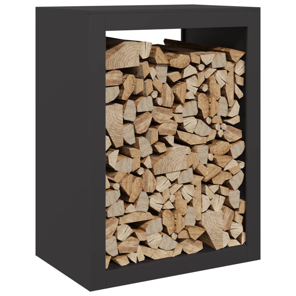 Vidaxx Kaminholzregal 60x40x80 cm Stahl schwarz